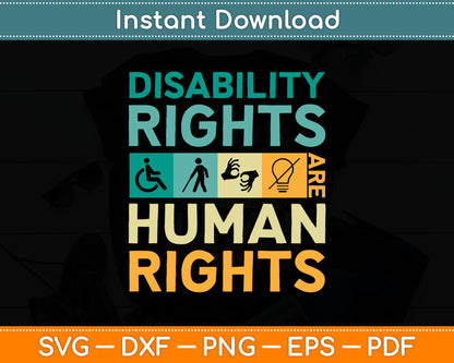 Disability Rights Are Human Rights Svg Digital Cutting File