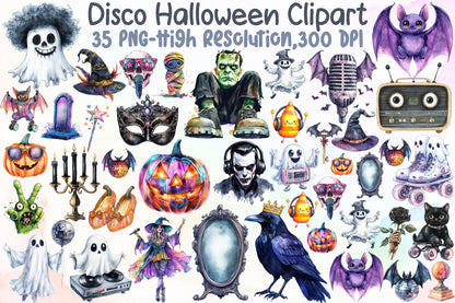 Disco Halloween Clipart 35 PNG