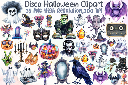 Disco Halloween Clipart 35 PNG