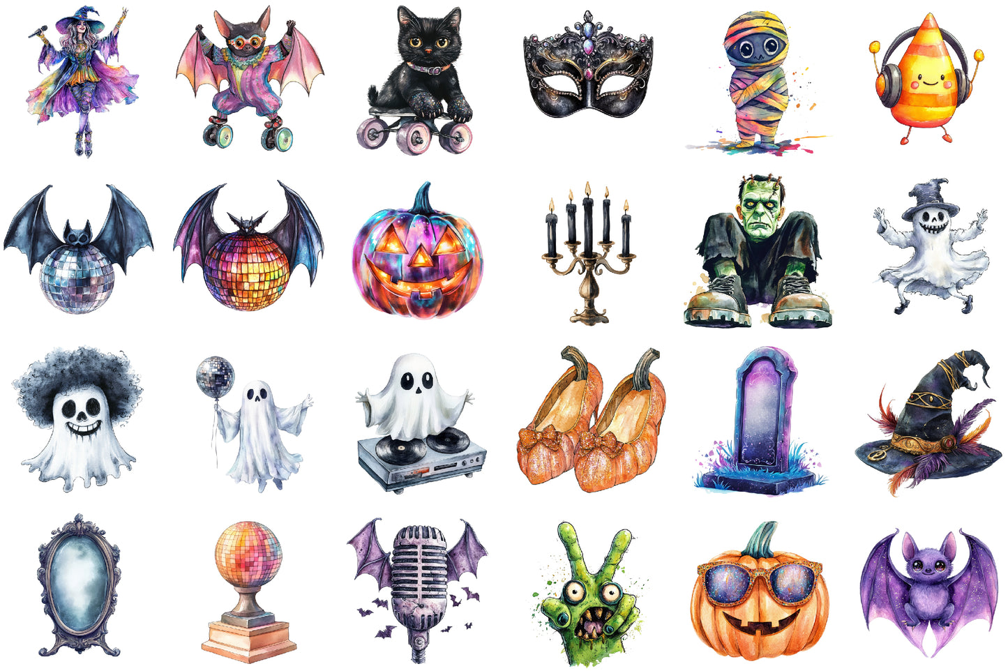 Disco Halloween Clipart 35 PNG