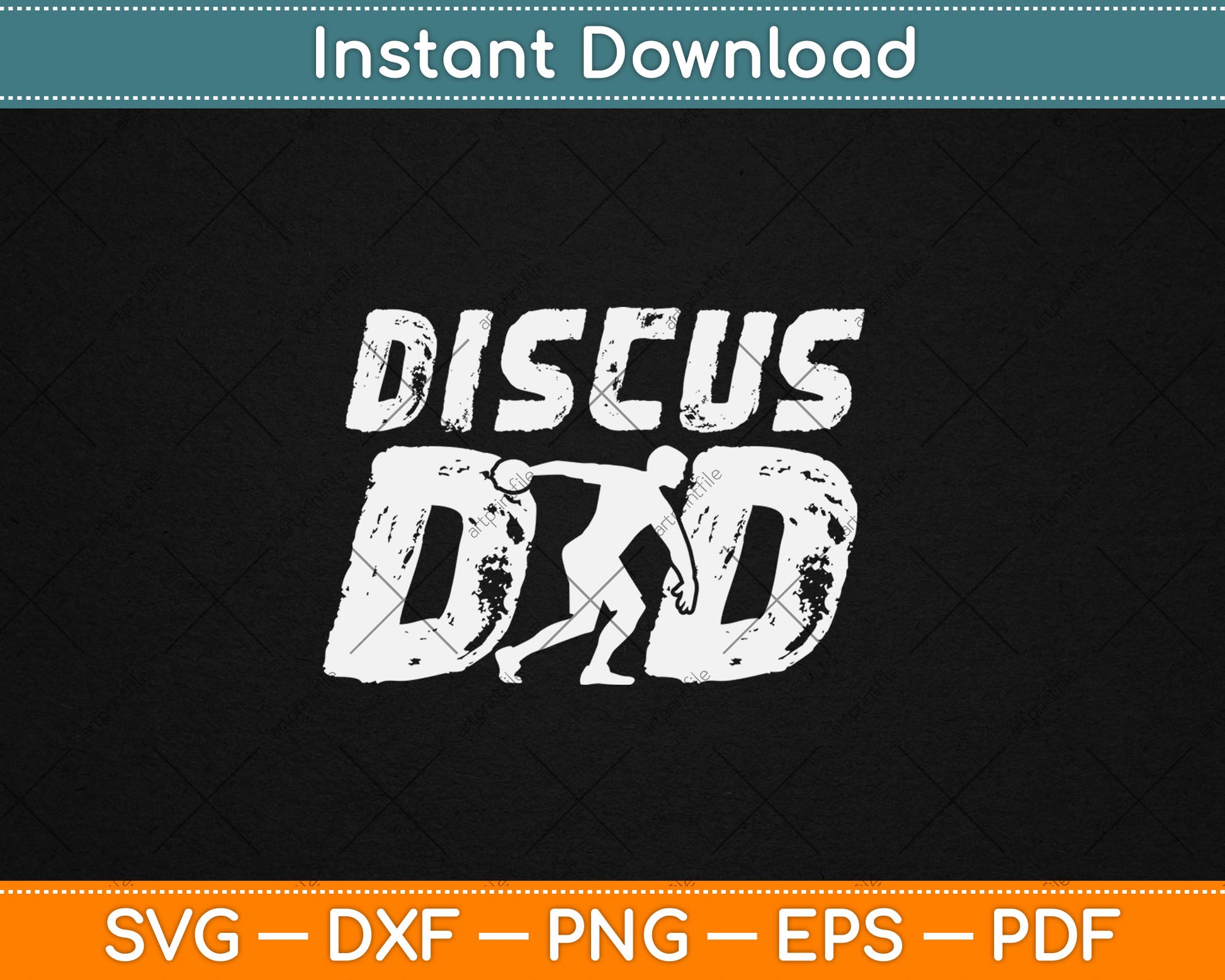 Discus Dad Thrower Father Track And Field Throwing Discus Svg Digital Cutting File