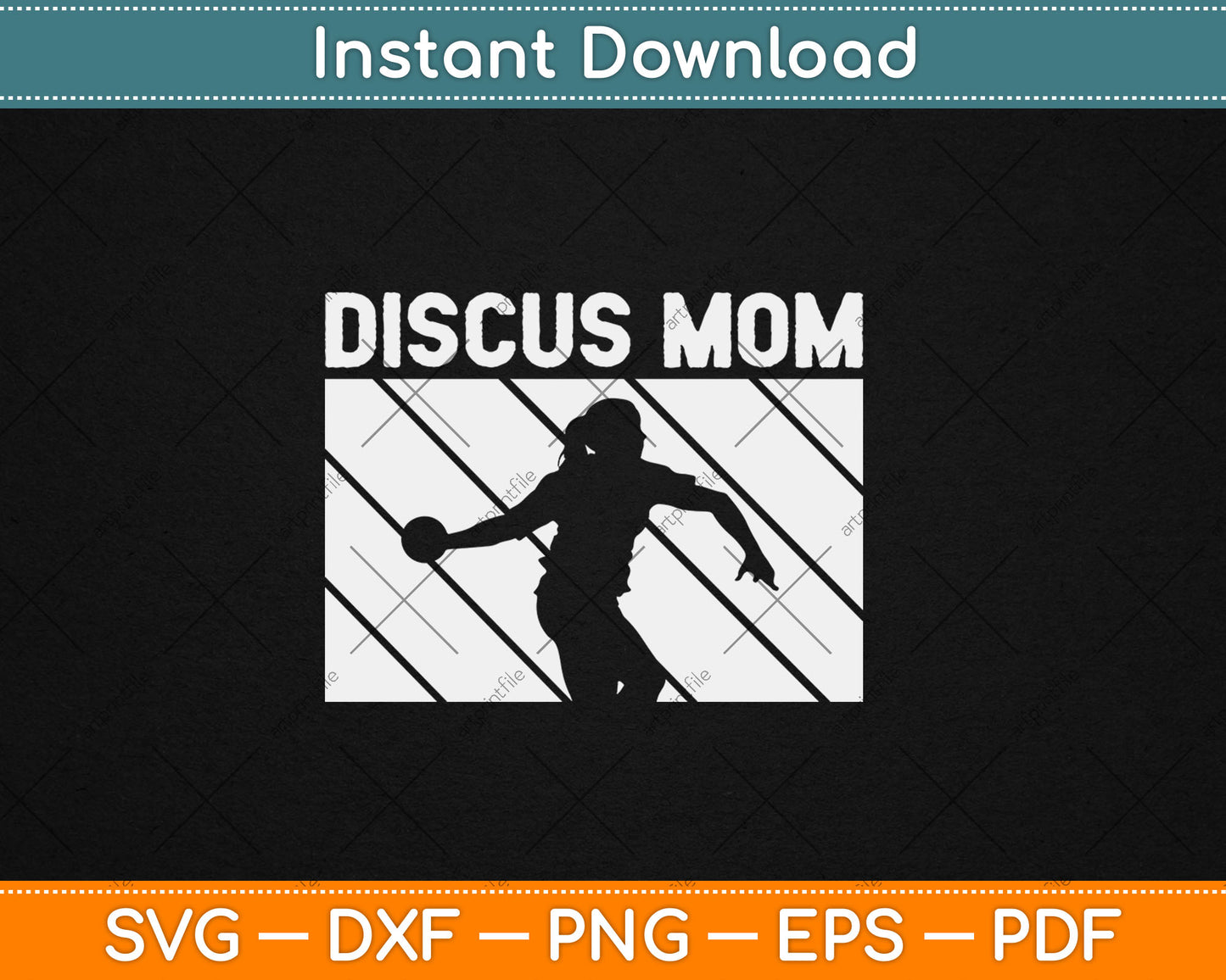 Discus Mom Track And Field Discus Throwing Athlete Thrower Svg Digital Cutting File