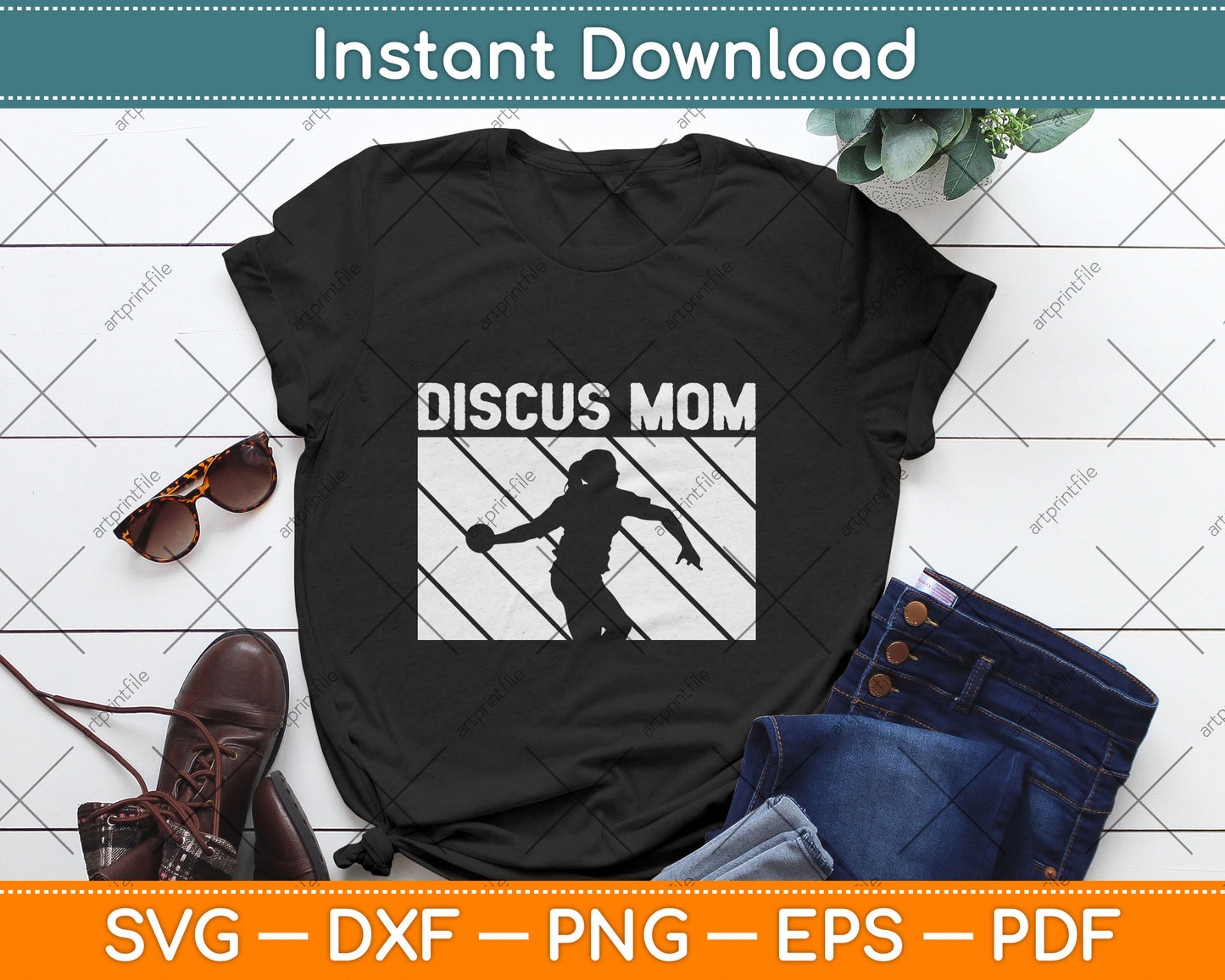 Discus Mom Track And Field Discus Throwing Athlete Thrower Svg Digital Cutting File