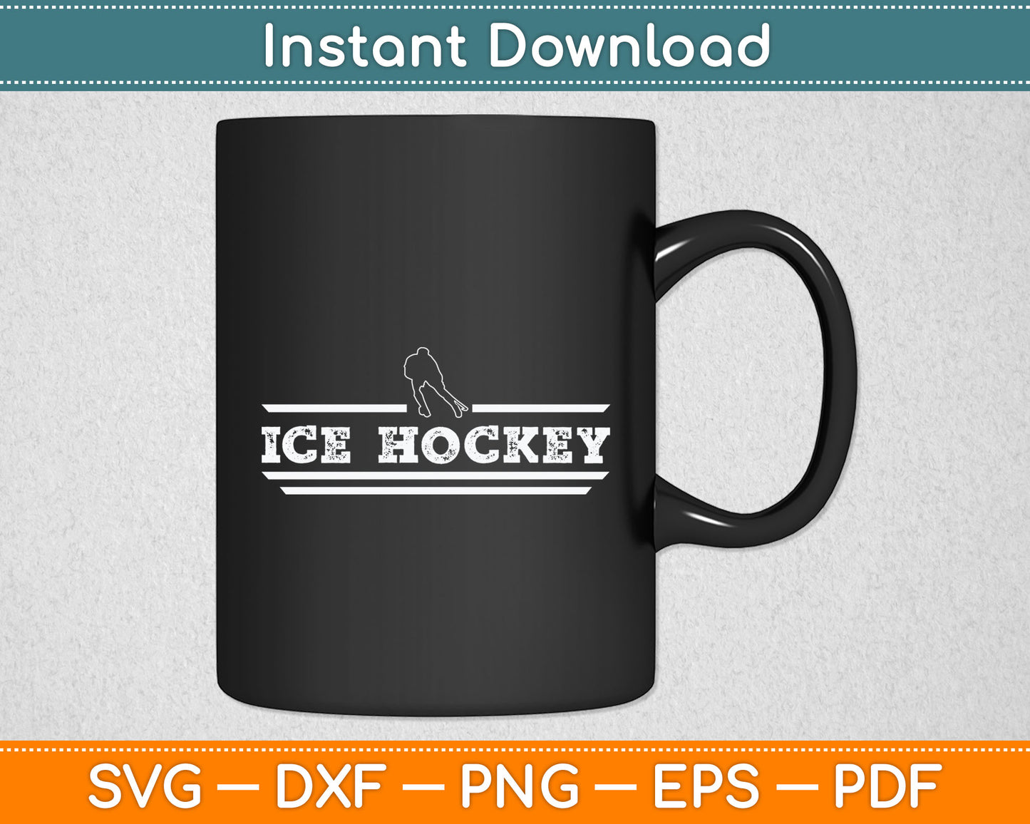 Distressed Look Ice Hockey Gift For Ice Hockey Players Svg Digital Cutting File