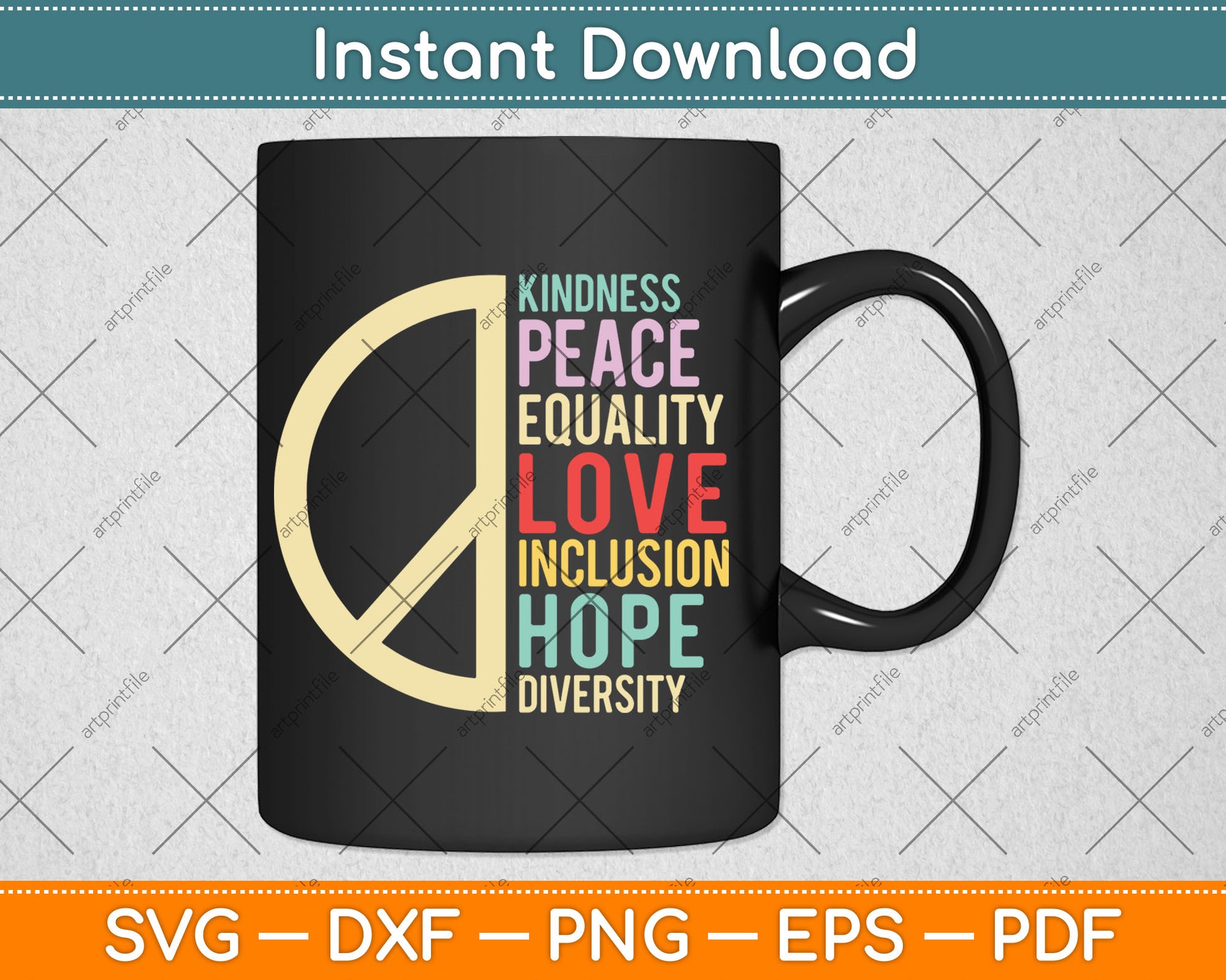 Diversity Equality Love Peace Human Rights Social Justice Svg Digital Cutting File