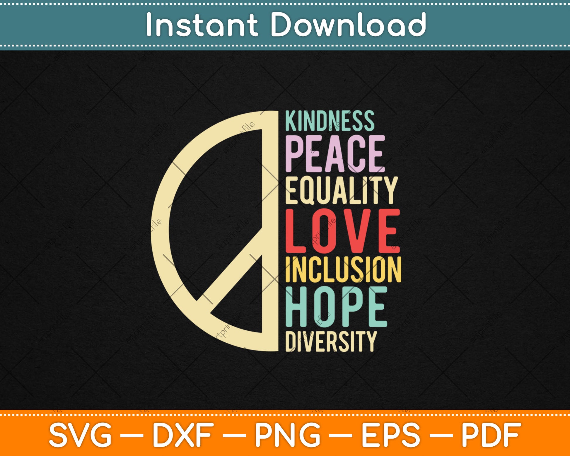 Diversity Equality Love Peace Human Rights Social Justice Svg Digital Cutting File