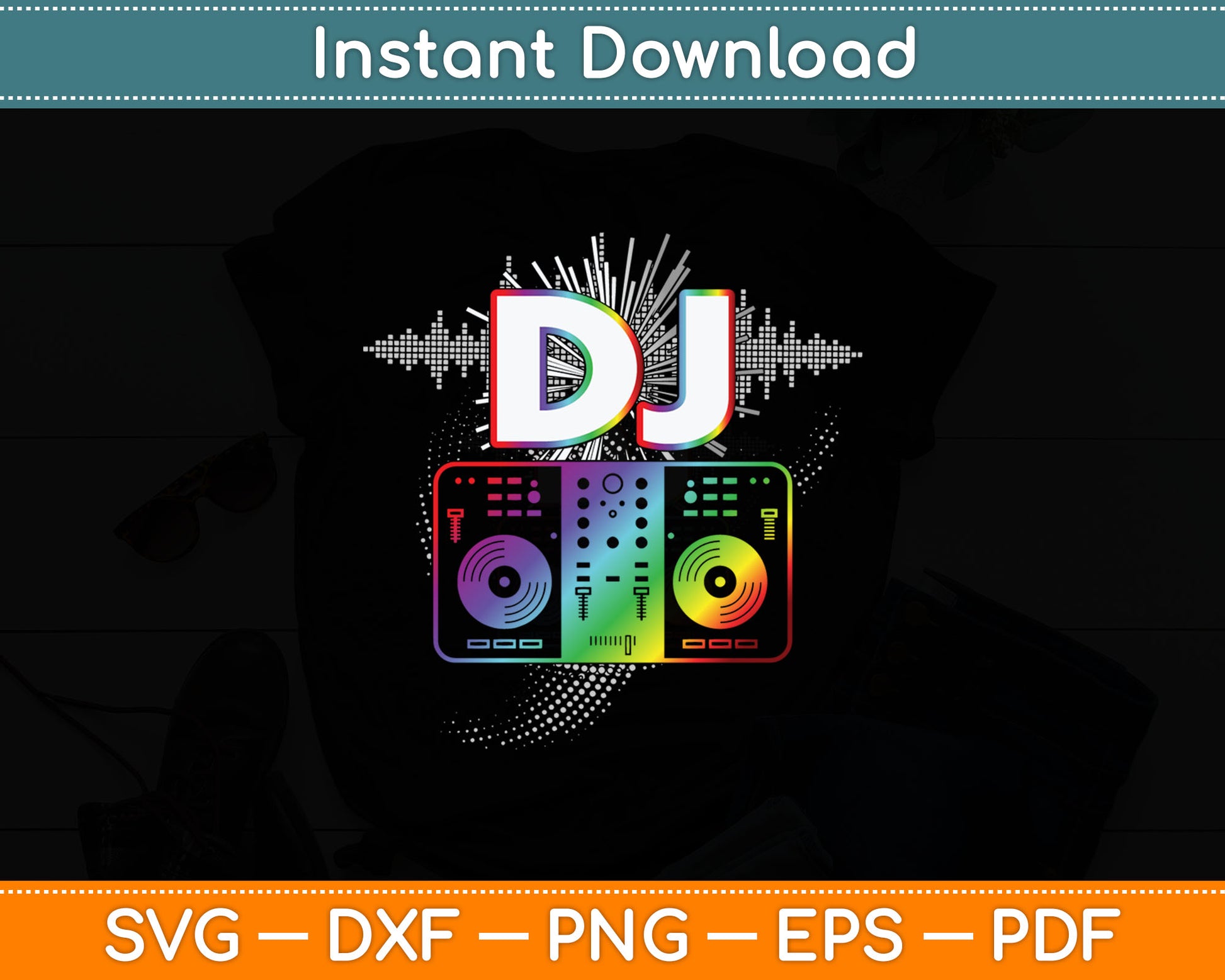 Dj Music Lover Music Player Sound Cool Funny Svg Digital Cutting File