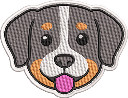 Cute Dog Face Patch Embroidery Design, Adorable Puppy Machine Embroidery Pattern, Kawaii Dog Face Embroidery Patch Design