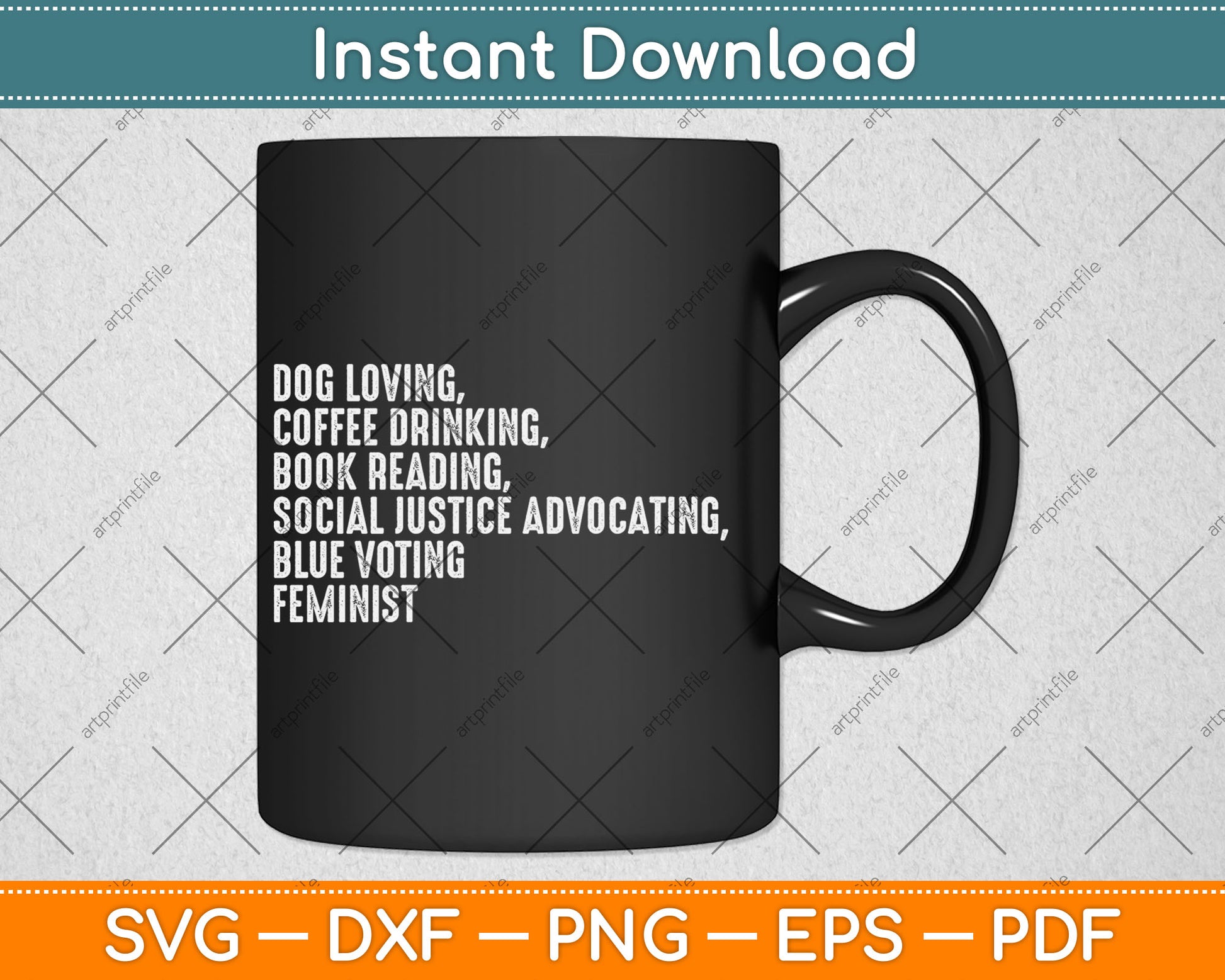 Dog Loving Coffee Drinking Book Reading Social Justice Svg Design Digital Cutting File