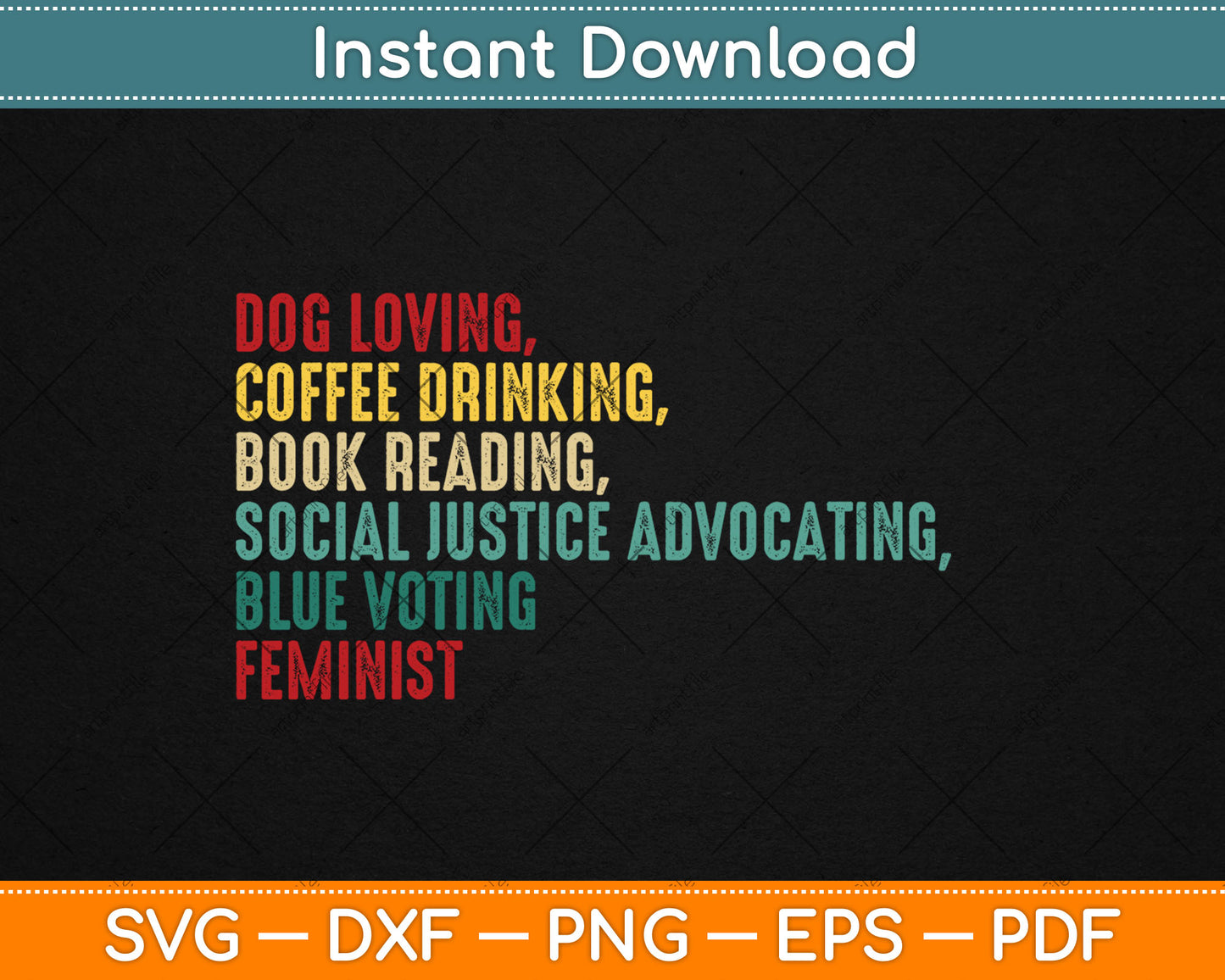 Dog Loving Coffee Drinking Book Reading Social Justice Svg Digital Cutting File