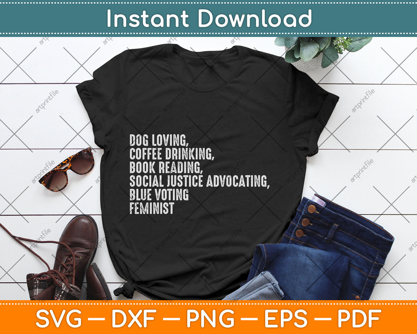 Dog Loving Coffee Drinking Book Reading Social Justice Svg Design Digital Cutting File