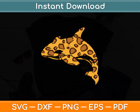 Dolphin Leopard Beluga Whale Svg Digital Cutting File