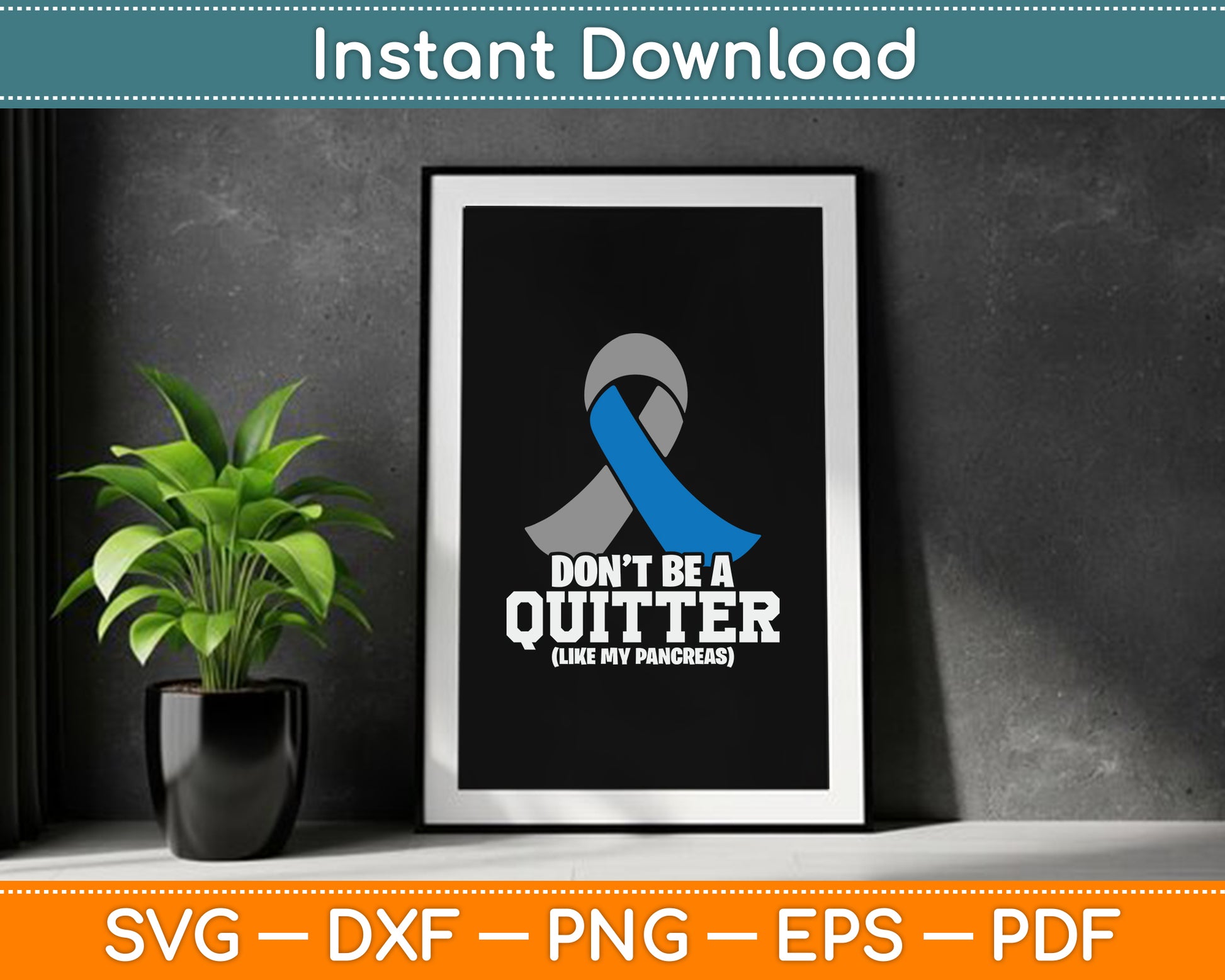 Don't Be A Quitter Like My Pancreas Diabetes Blood Sugar SVG Digital Cutting File