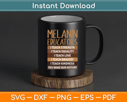 Dope Melanin Teacher Black Teachers Dope Black Educators BHM SVG Digital Cutting File