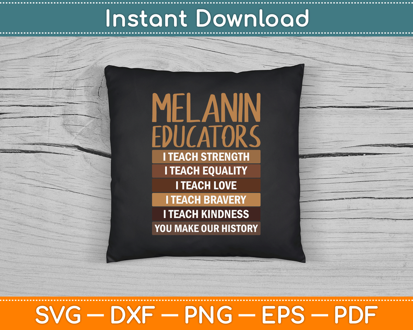 Dope Melanin Teacher Black Teachers Dope Black Educators BHM SVG Digital Cutting File