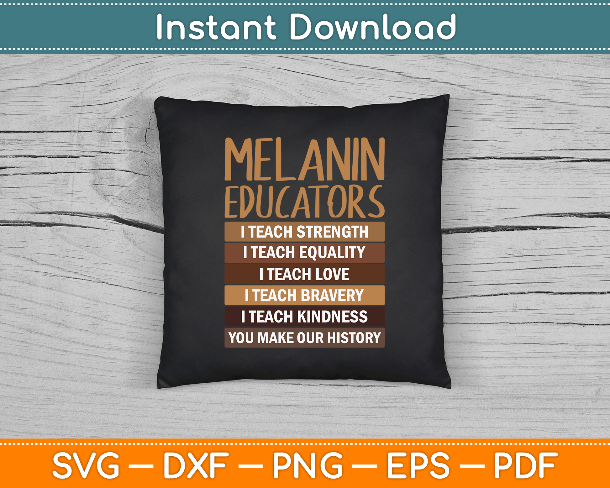 Dope Melanin Teacher Black Teachers Dope Black Educators BHM SVG Digital Cutting File