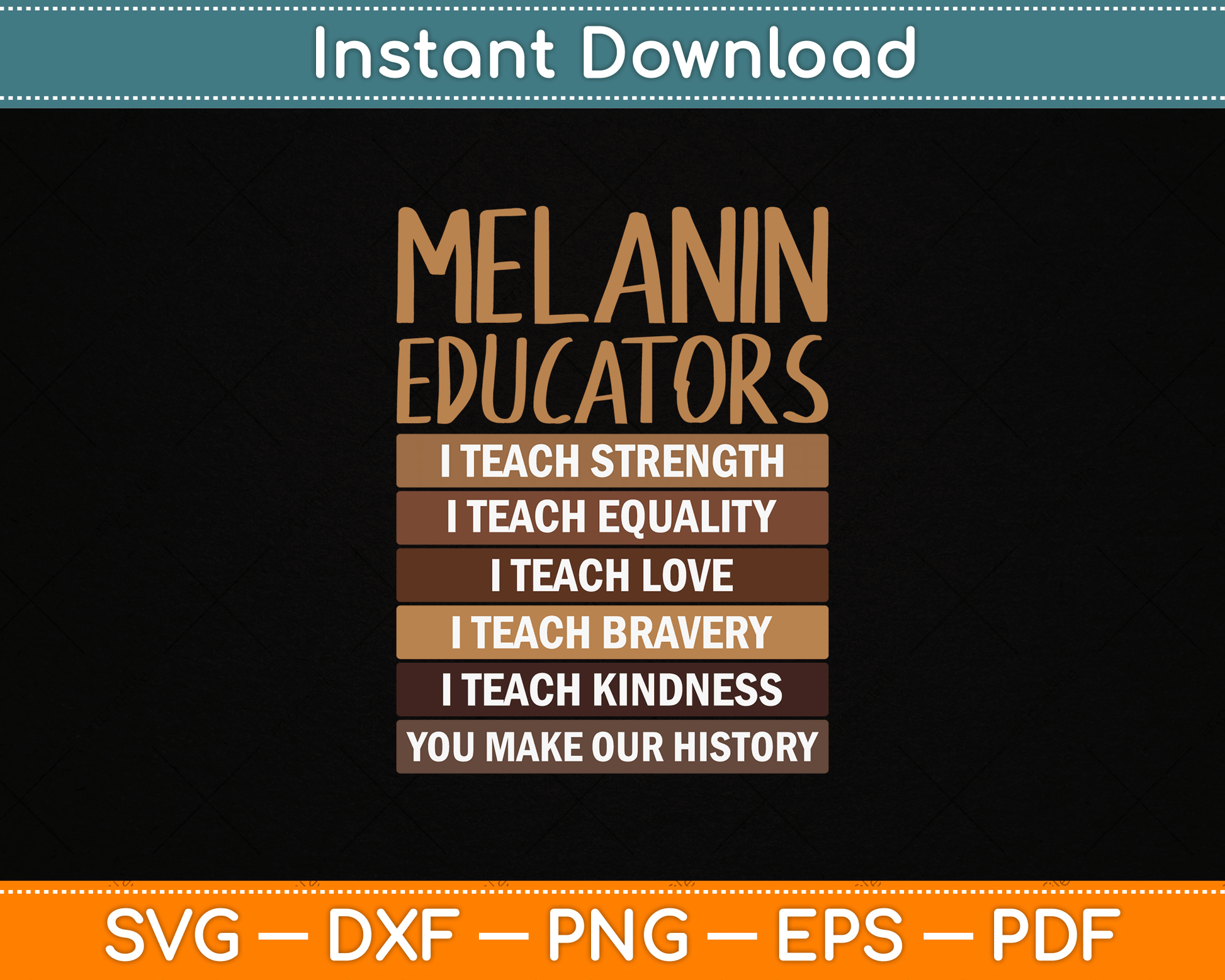 Dope Melanin Teacher Black Teachers Dope Black Educators BHM SVG Digital Cutting File