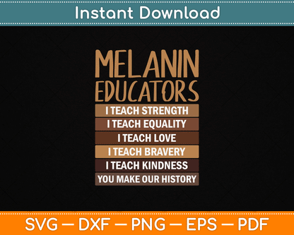 Dope Melanin Teacher Black Teachers Dope Black Educators BHM SVG Digital Cutting File
