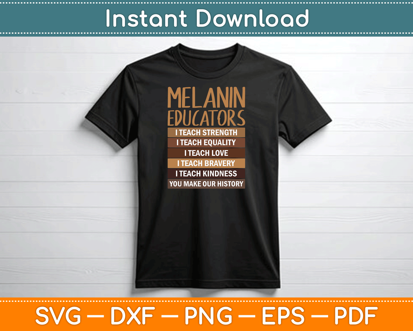Dope Melanin Teacher Black Teachers Dope Black Educators BHM SVG Digital Cutting File