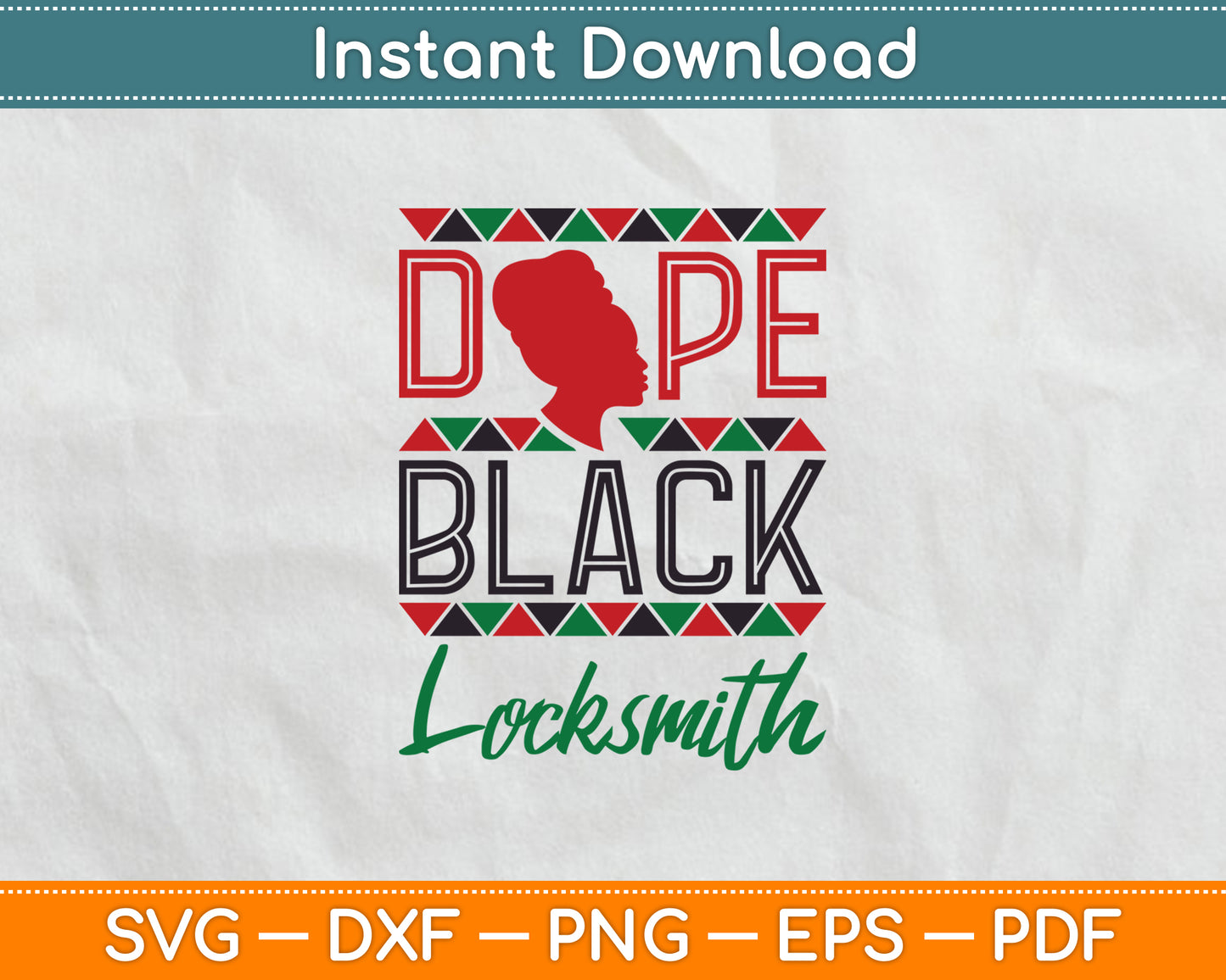 Dope Black Locksmith Lock Picker African American Svg Digital Cutting File