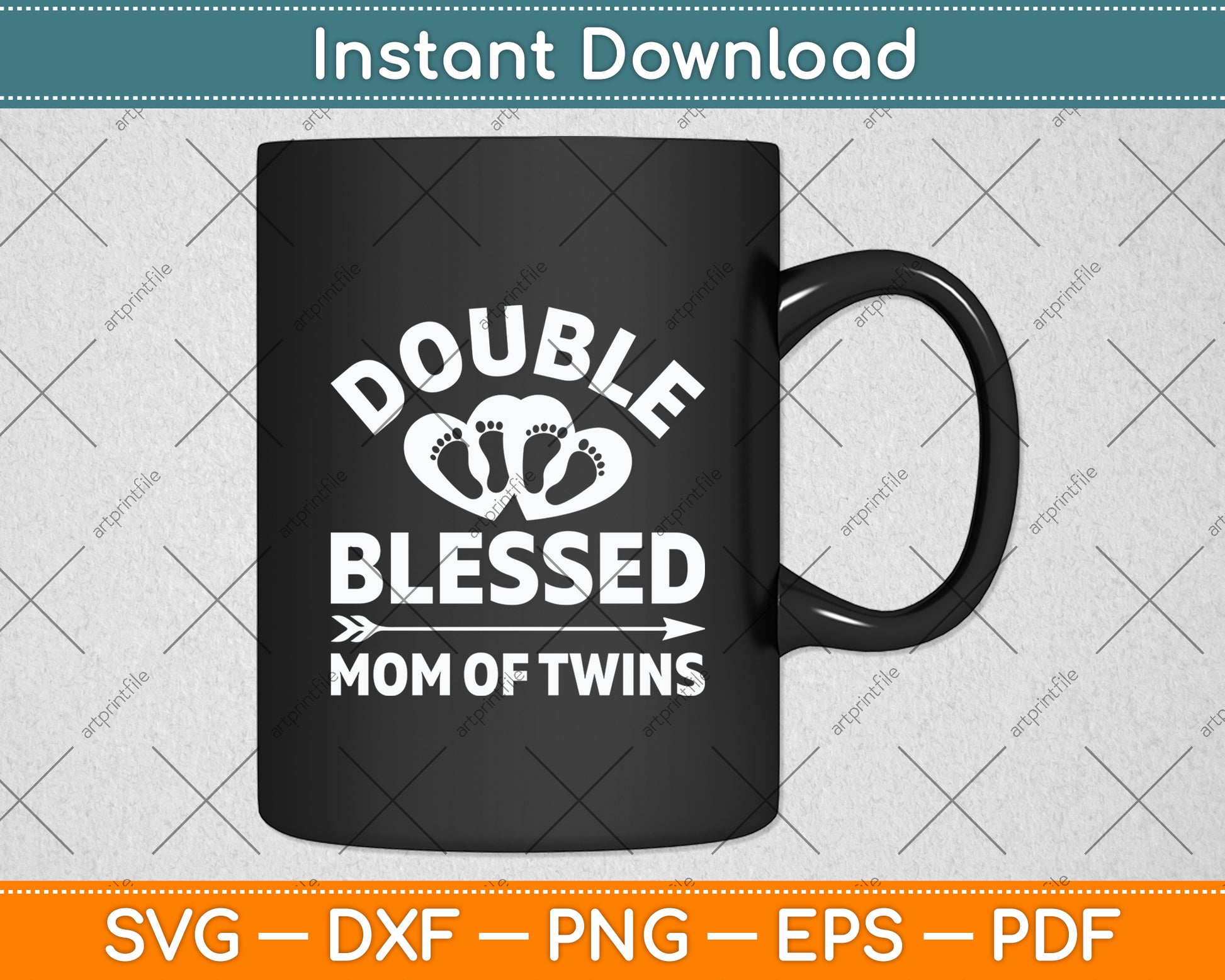 Double Blessed Mom Of Twins Mothers Day Svg Digital Cutting File
