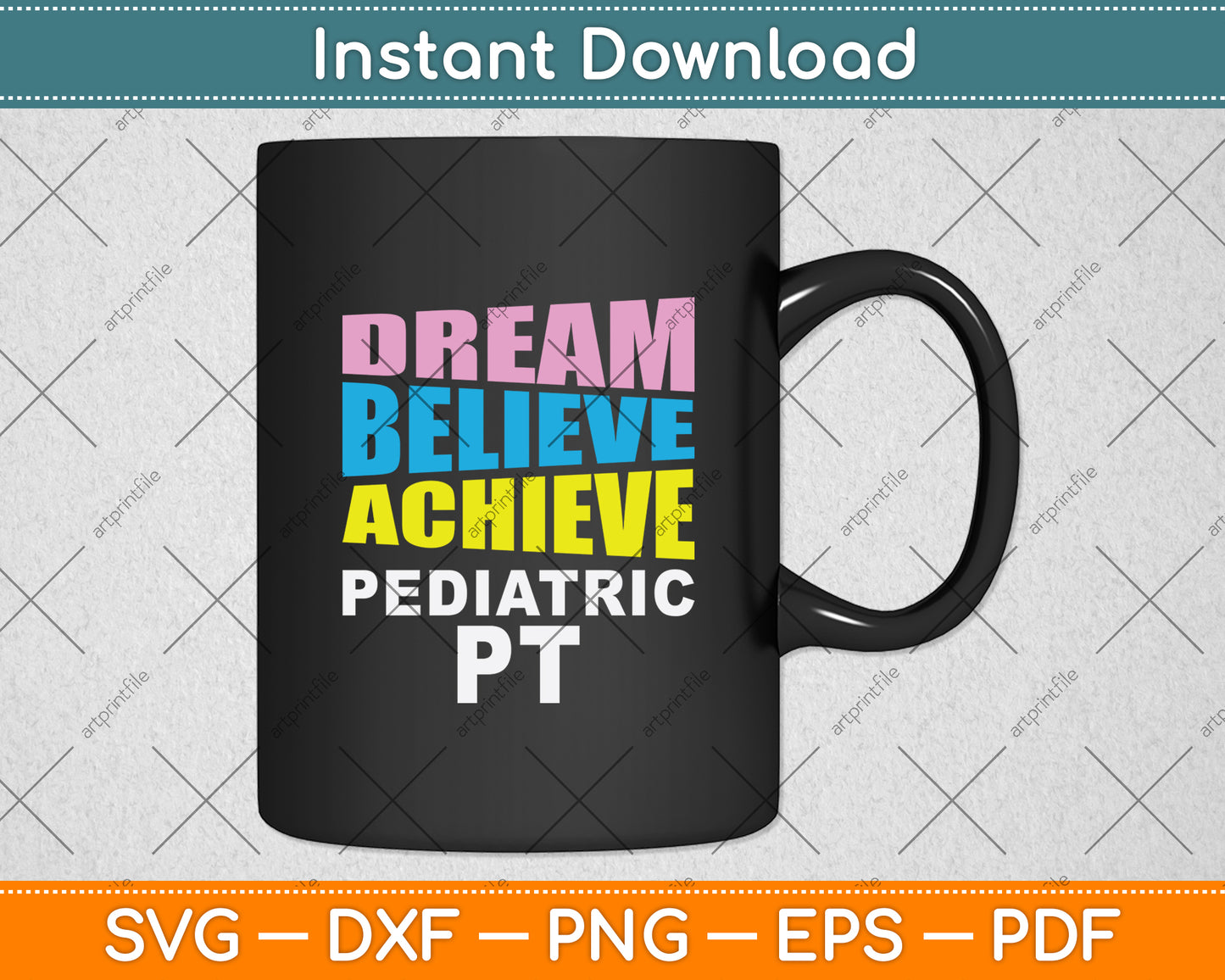 Dream Believe Achieve Pediatric Svg Png Dxf Digital Cutting File