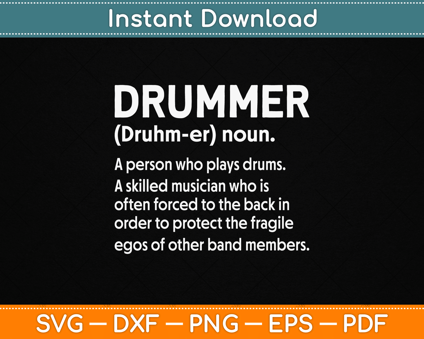Drummer Funny - Drummer A Person Who Plays Drums SVG File