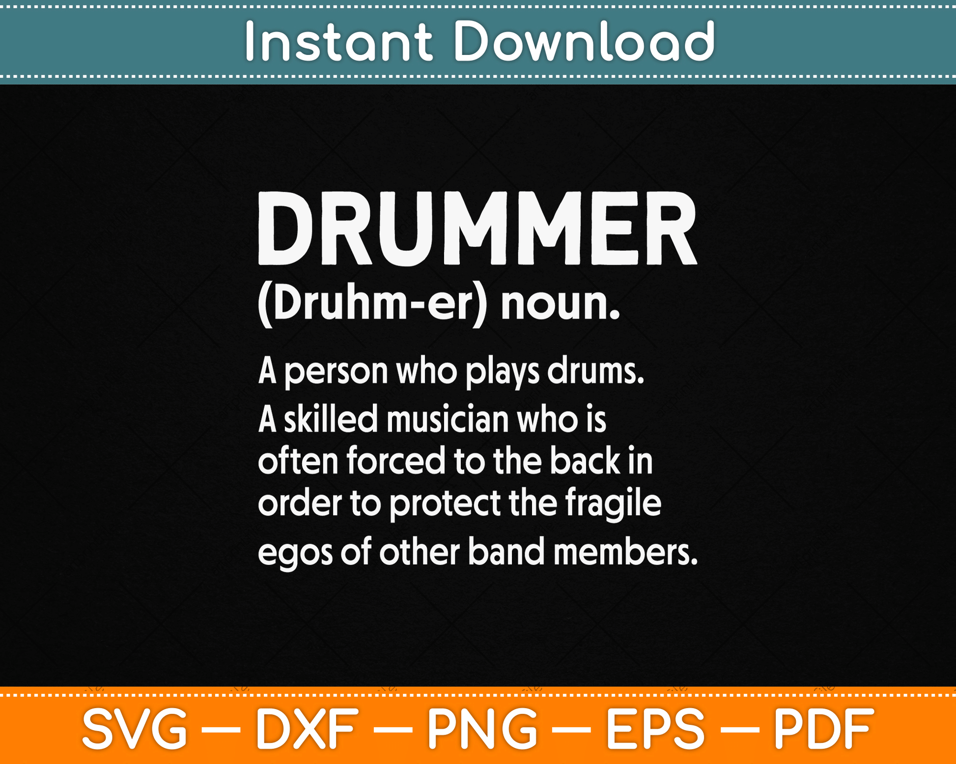 Drummer Funny - Drummer A Person Who Plays Drums SVG File