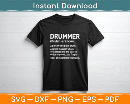 Drummer Funny - Drummer A Person Who Plays Drums SVG Digital Cutting File