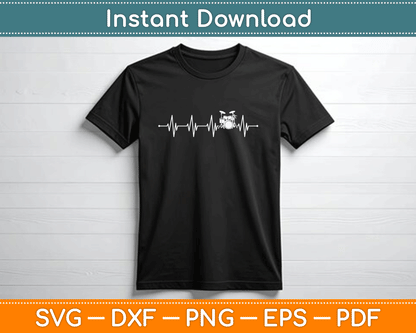 Drums pulse line SVG cut file for musician gift Cricut and Silhouette projects