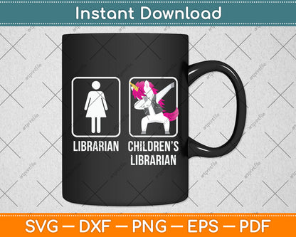 Dabbing Unicorn Children’s Librarian Svg Digital Cutting File