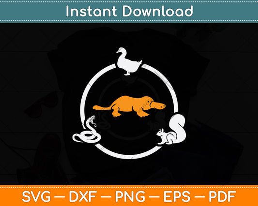 Duck Beaver Snake Platypus Svg Png Dxf Digital Cutting File