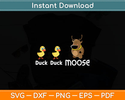 Duck Duck Moose Pun Hunting Animal Svg Digital Cutting File