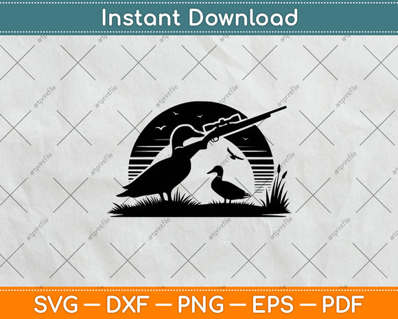 Duck Hunting Dog Svg Png Dxf Digital Cutting File