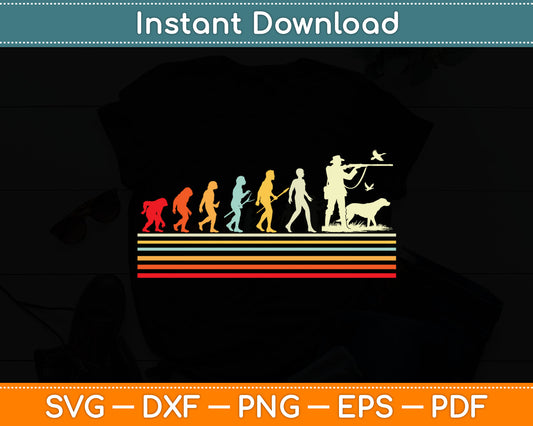 Duck Hunting Evolution Retro Style Gift For Duck Hunters Svg Digital Cutting File