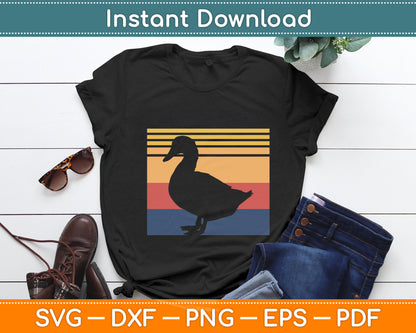 Duck Retro Style Vintage Svg Png Dxf Digital Cutting File