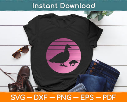 Duck Retro Style Vintage Svg Png Dxf Digital Cutting File