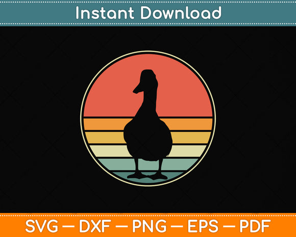 Duck Retro Vintage Svg Png Dxf Digital Cutting File