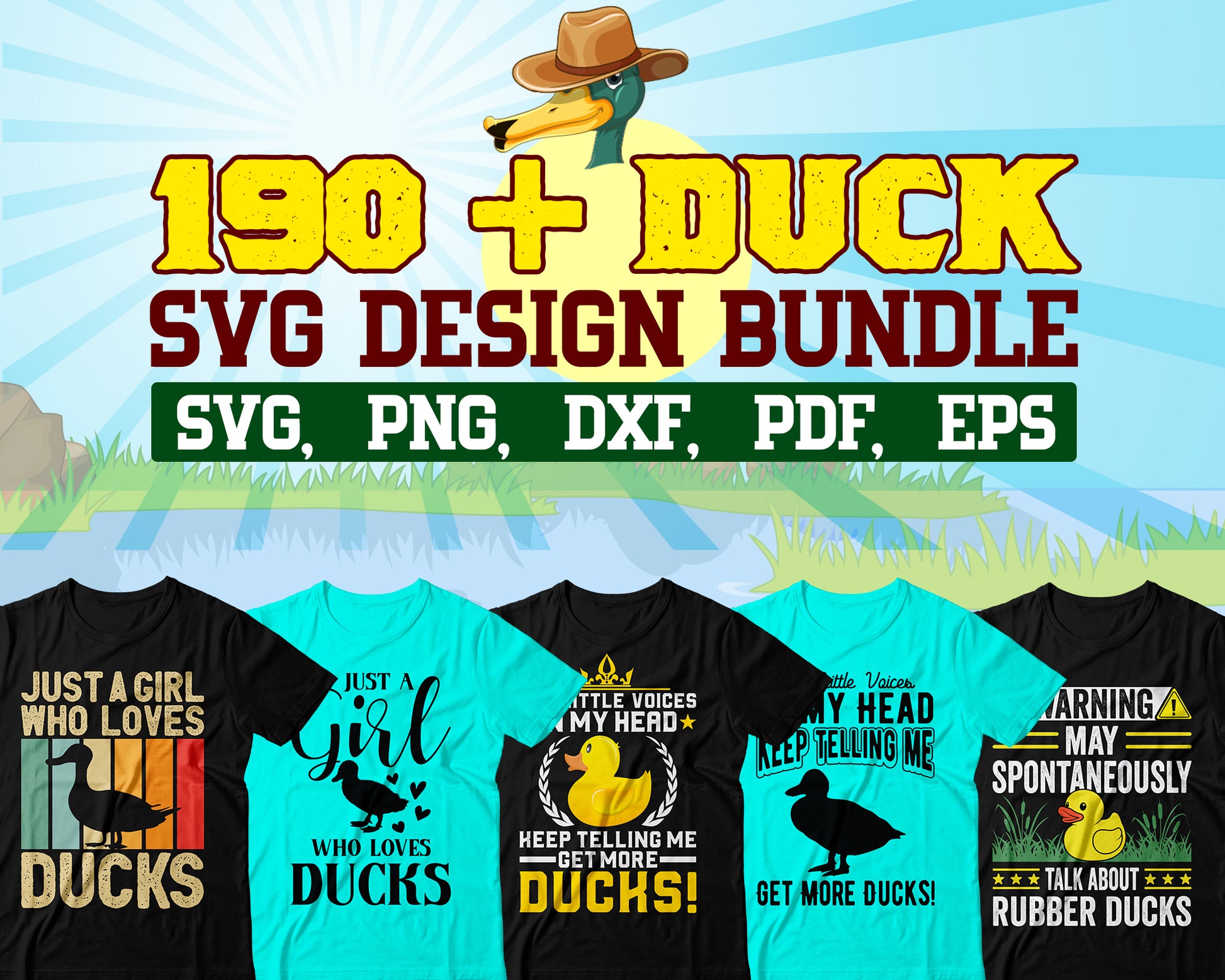 Duck Svg Design Bundle Digital Cutting File