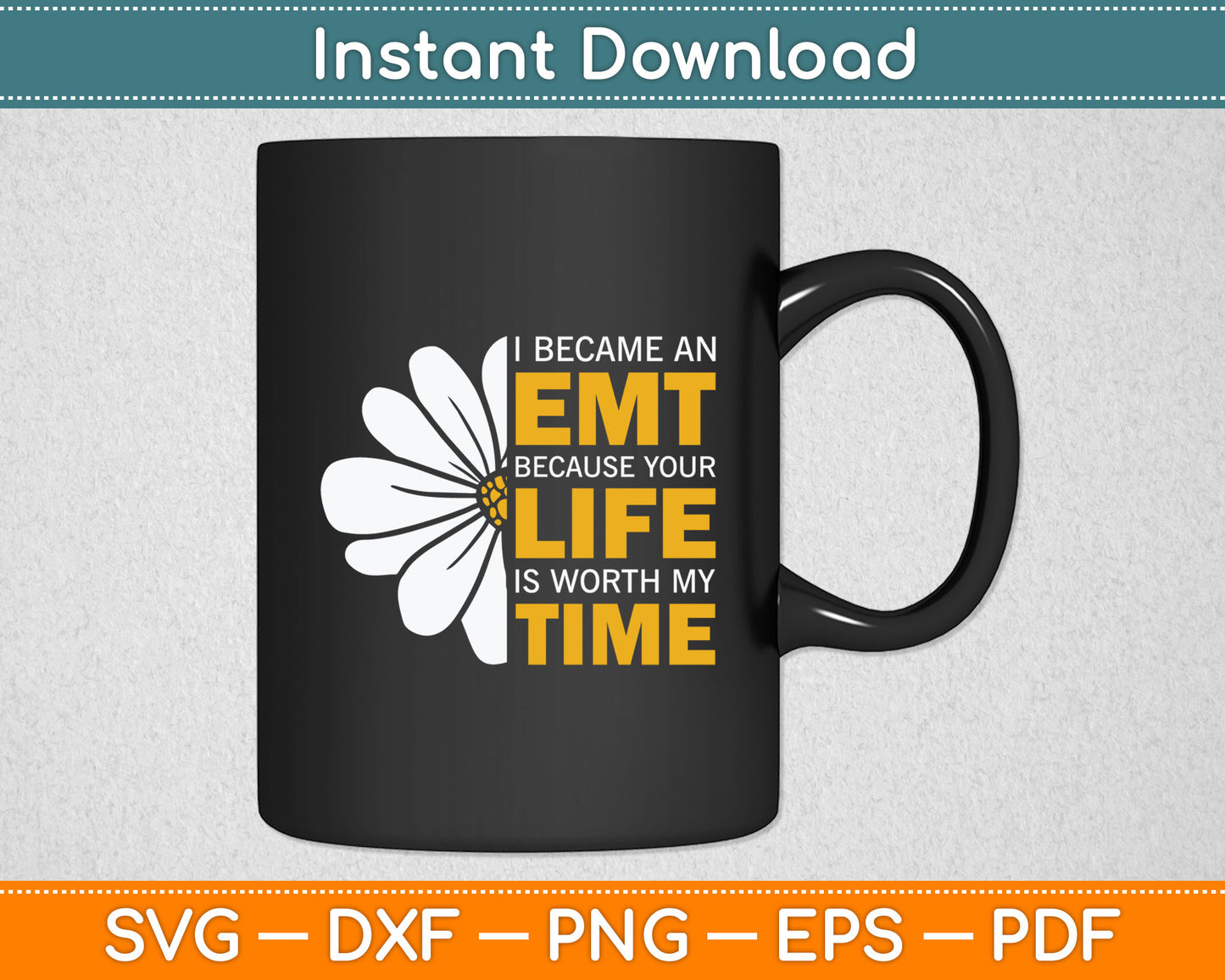 EMT Emergency Medical Technician EMS Ambulance Responder Svg Digital Cutting File