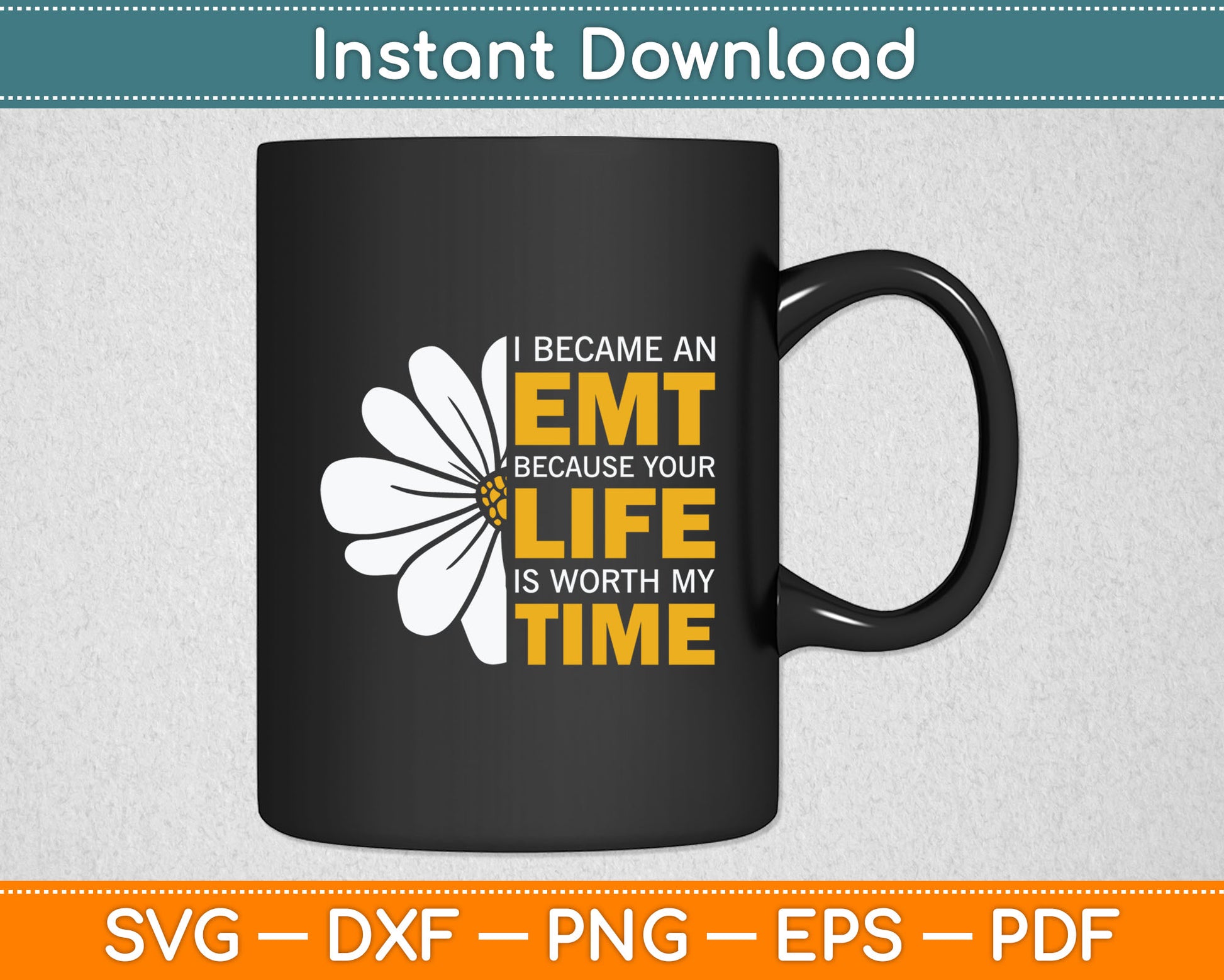 EMT Emergency Medical Technician EMS Ambulance Responder Svg Digital Cutting File