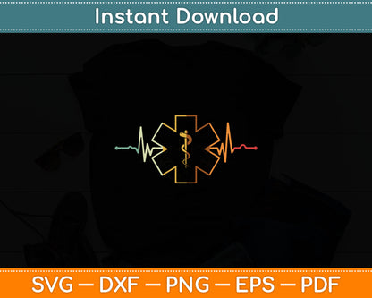 EMT Heartbeat Medical Worker First Responder Health Worker Svg Digital Cutting File