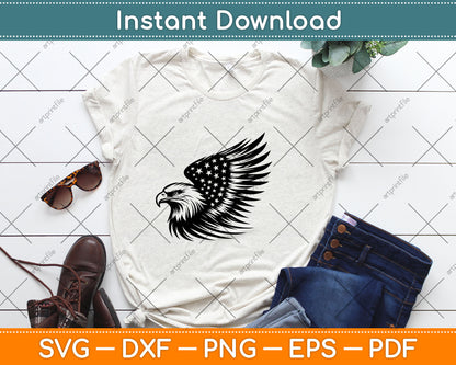 Eagle with American Flag Svg Design Digital Cutting File