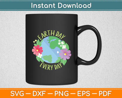 Earth Day Everyday Retro Environmental Svg Digital Cutting File