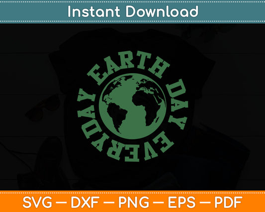 Earth Day Everyday Retro Environmental Svg Digital Cutting File