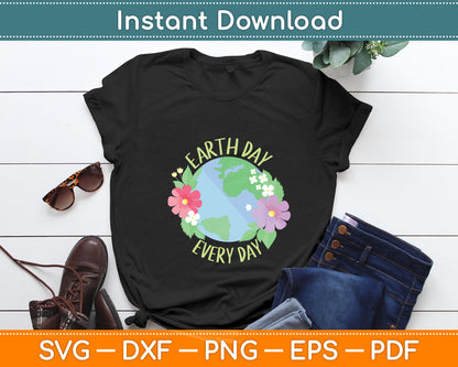 Earth Day Everyday Retro Environmental Svg Digital Cutting File