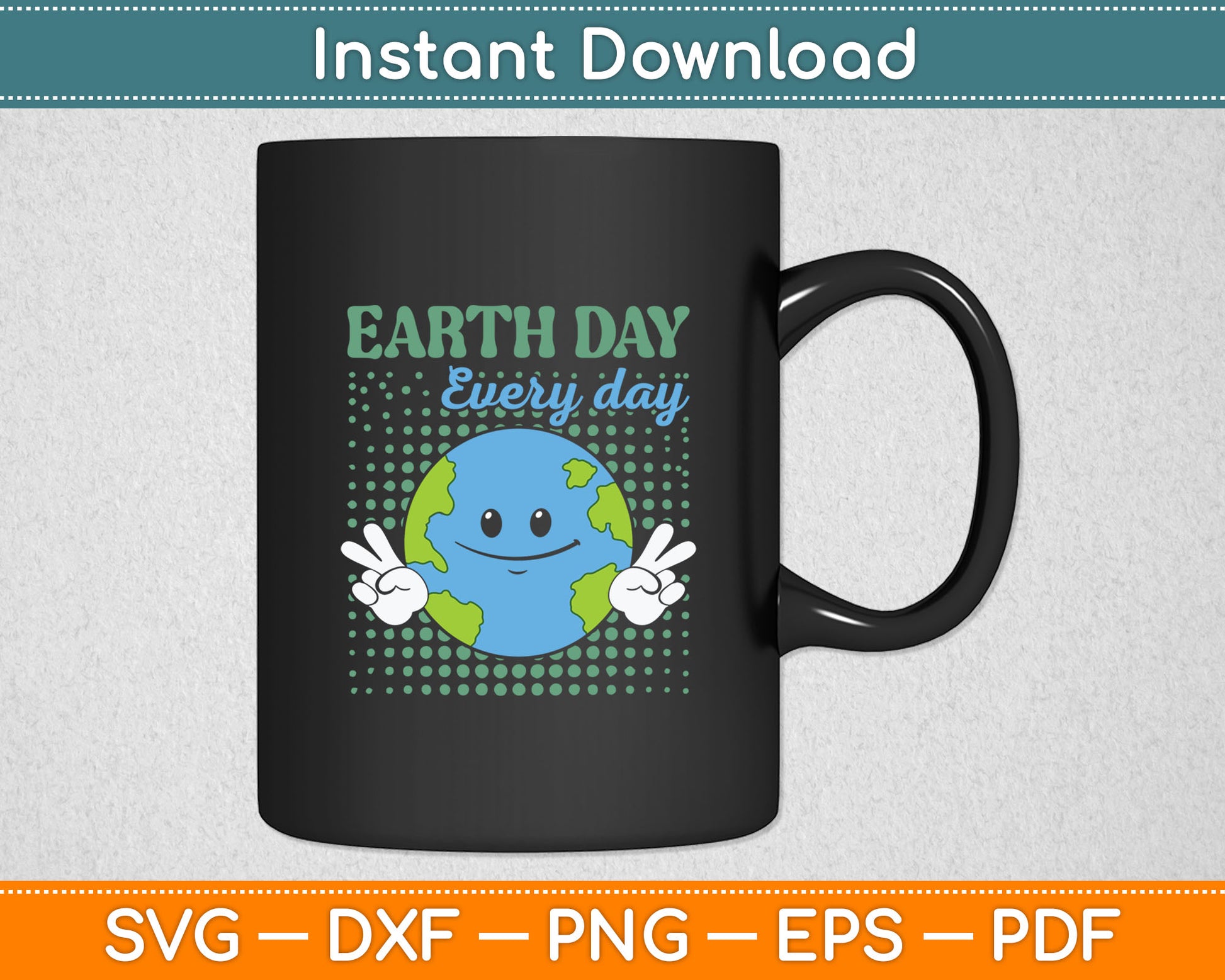 Earth Day Everyday Smile Face Hippie Planet Anniversary Svg Digital Cutting File