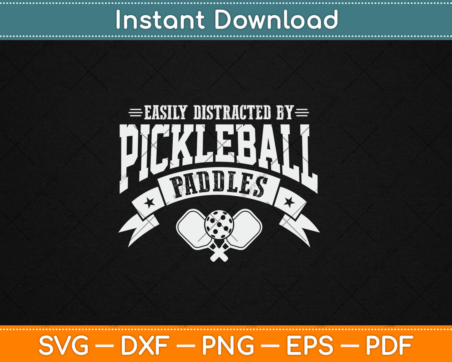 Easily Distracted By Pickleball Paddles Svg Digital Cutting File