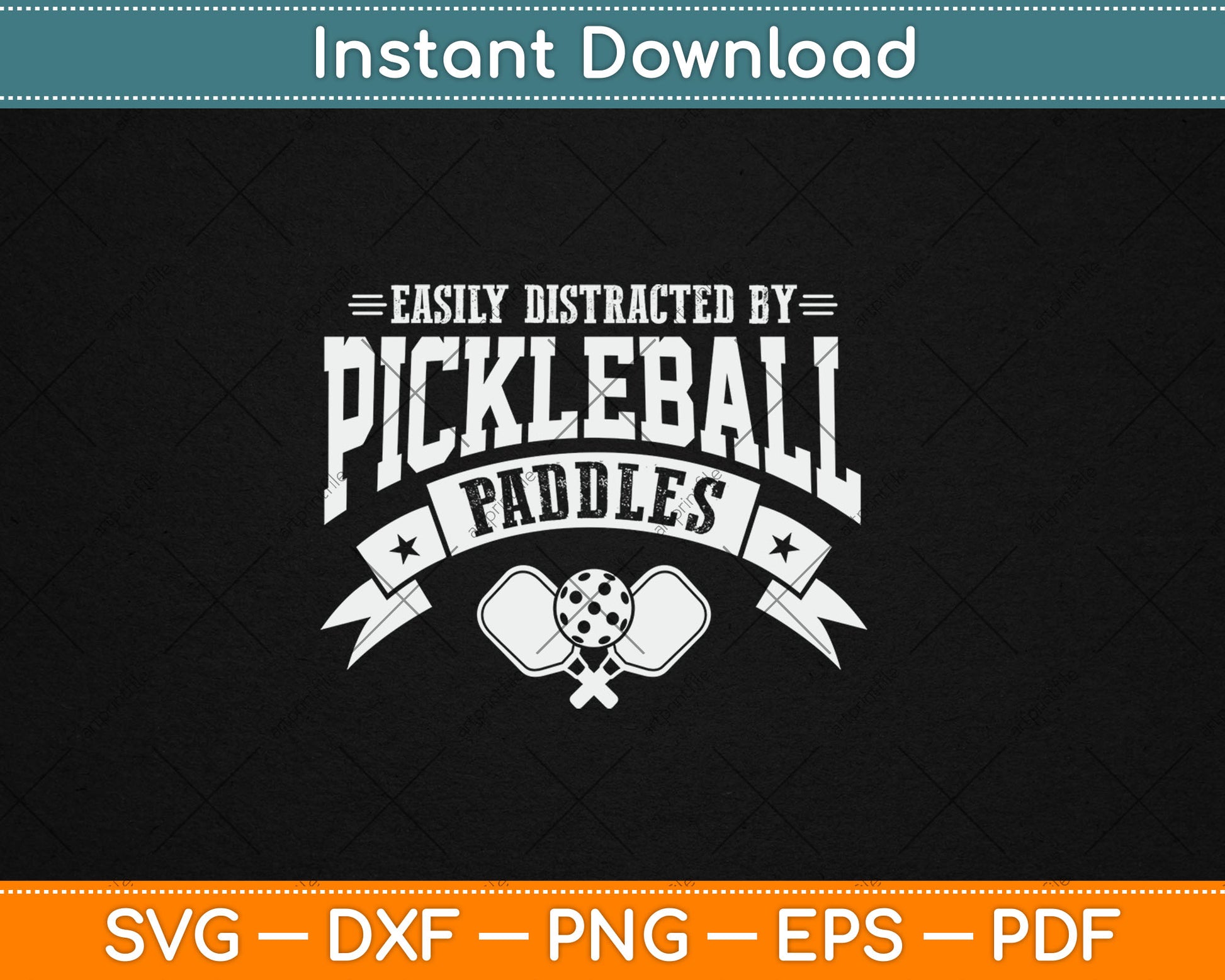 Easily Distracted By Pickleball Paddles Svg Digital Cutting File