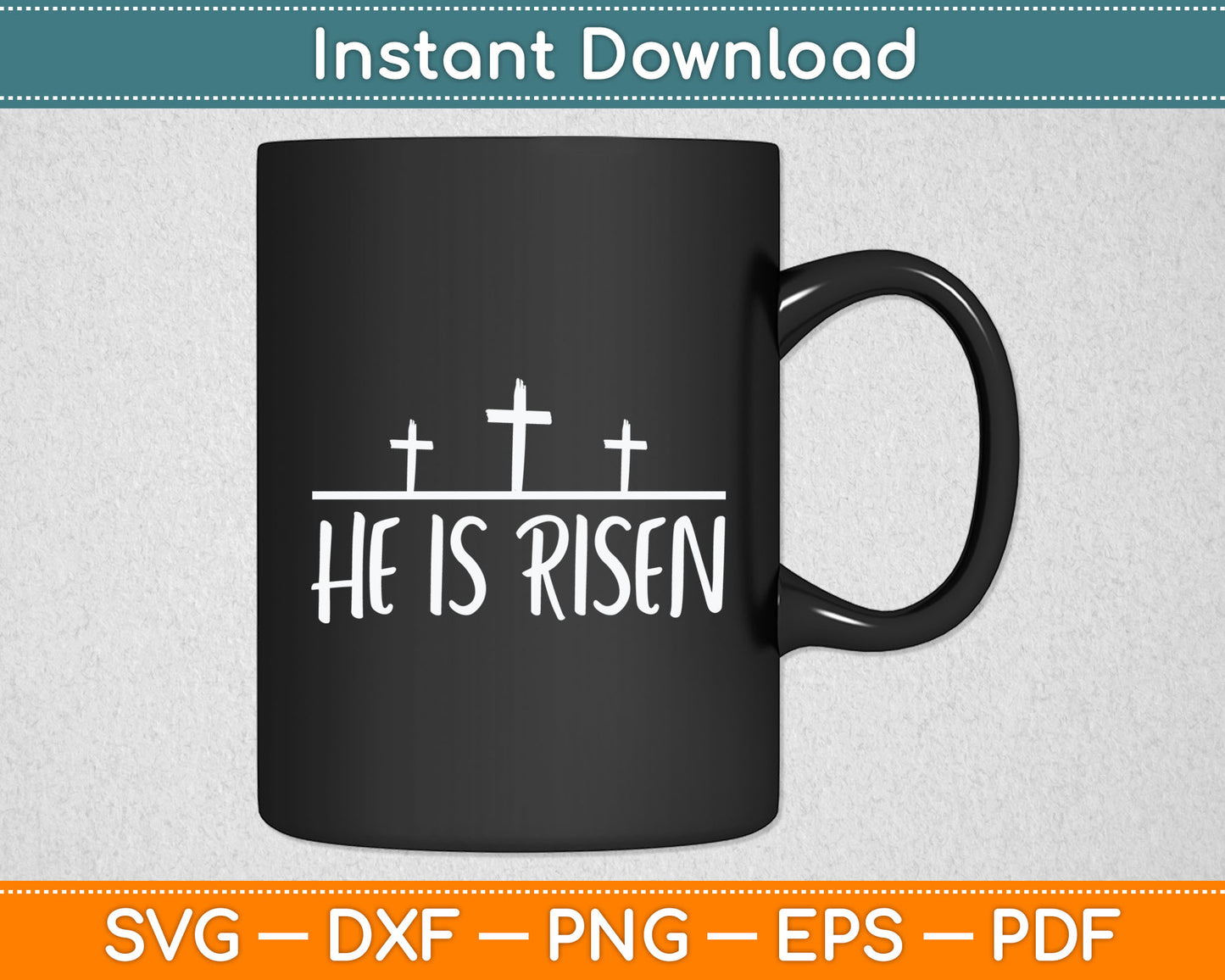 Easter He Is Risen Christians Svg Digital Cutting File